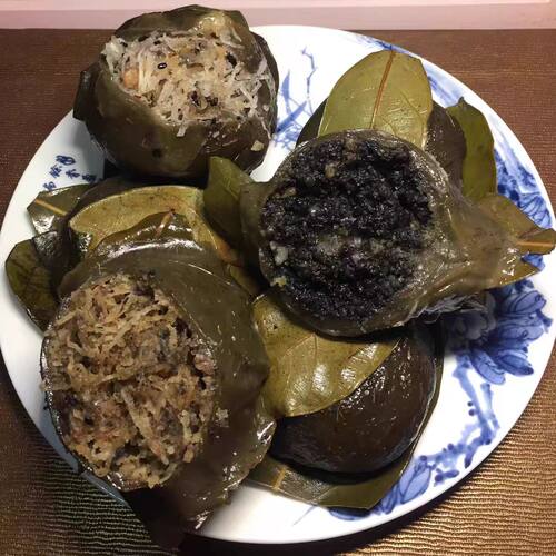 阿婆田艾饼广东非遗特产湛江传统手工糯米糍粑椰丝芝麻木叶搭饼