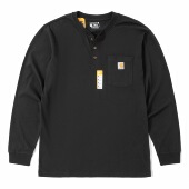 休闲打底衫 T恤纯棉亨利领纽扣宽松美式 卡哈特K128长袖 Carhartt