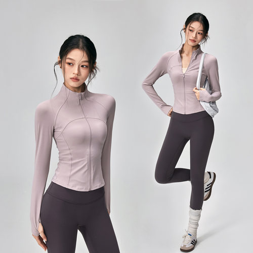 健身女孩立领高弹显瘦瑜伽服外套