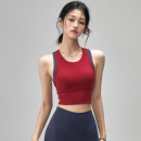 健身女孩高强度运动内衣一体式 防震跑步训练文胸聚拢外穿瑜伽背心