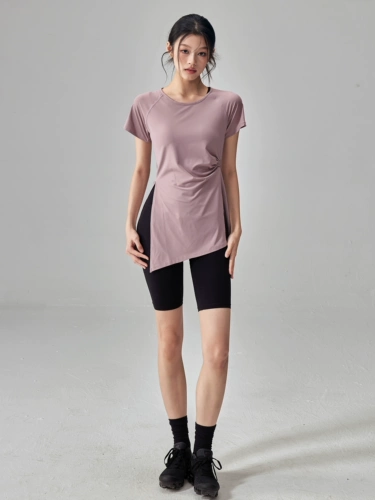 Длинная одежда для йоги для спортзала, спортивный корсет для тренировок, короткий рукав, по фигуре