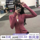 健身女孩2025新款 训练衣紧身加绒瑜伽服跑步上衣 显瘦运动外套长袖