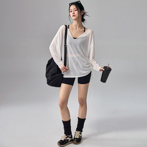 健身女孩透气显瘦瑜伽服三件套夏