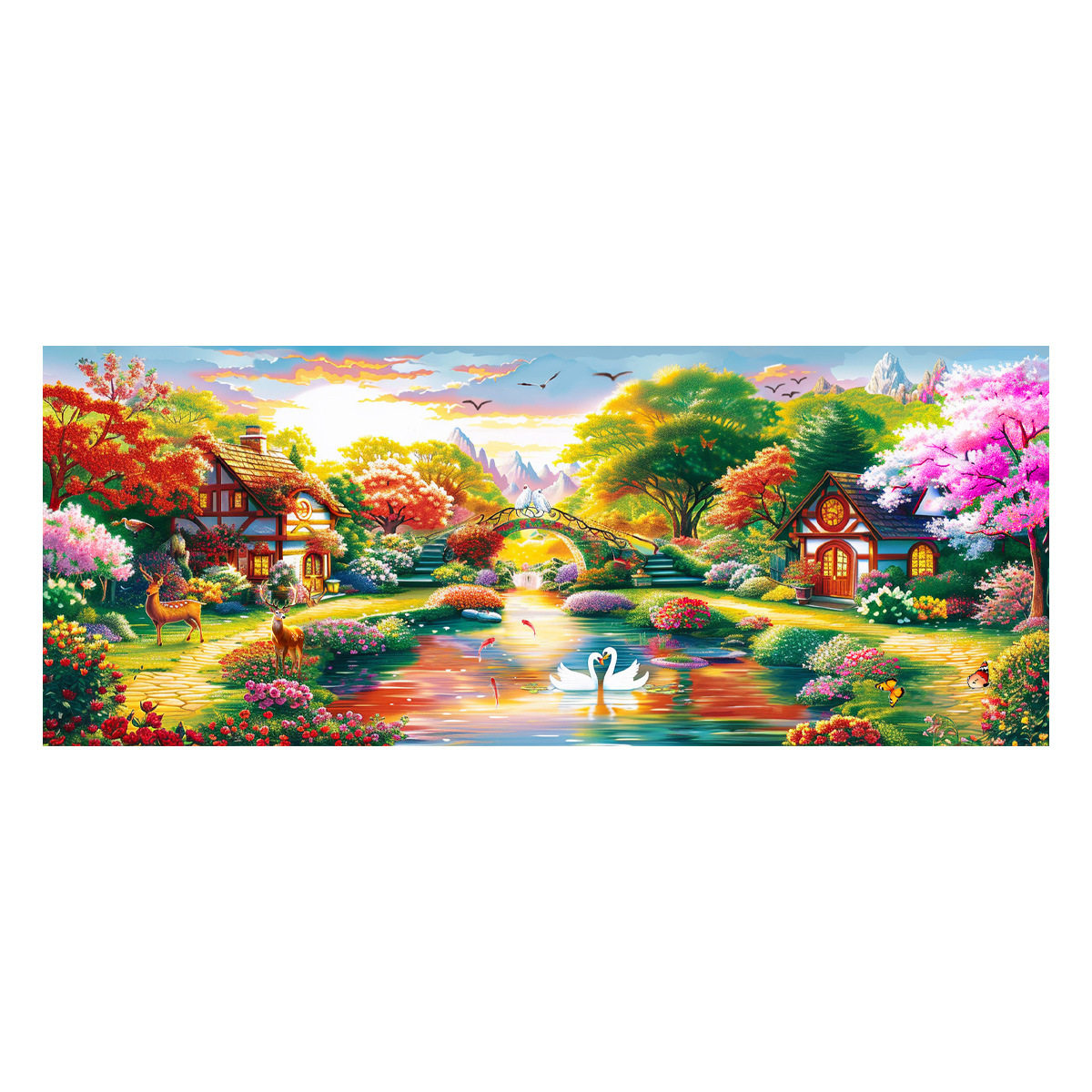 钻石画满钻魔方钻手工点钻贴钻绣欧式客厅托马斯田园风景小屋新款