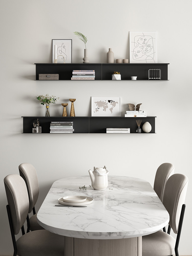 墙上置物架铁艺墙壁搁板客厅电视沙发背景墙装饰架餐厅壁挂隔板