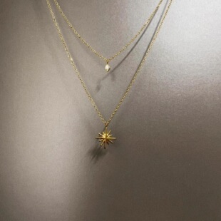 Sage Six pointed zircon项链 Vintage古着