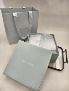 雅诗兰黛礼盒礼袋护肤品包装盒 蒂芙尼蓝方盒空礼盒 专柜正品