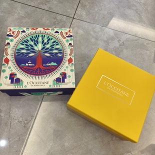 欧舒丹专柜正品礼盒包装盒空盒 含拉菲草 20*20*8.5cm