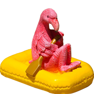 仿真火烈鸟浮水摆件花园池塘阳台景观布置户外庭院鱼池装饰小鱼缸