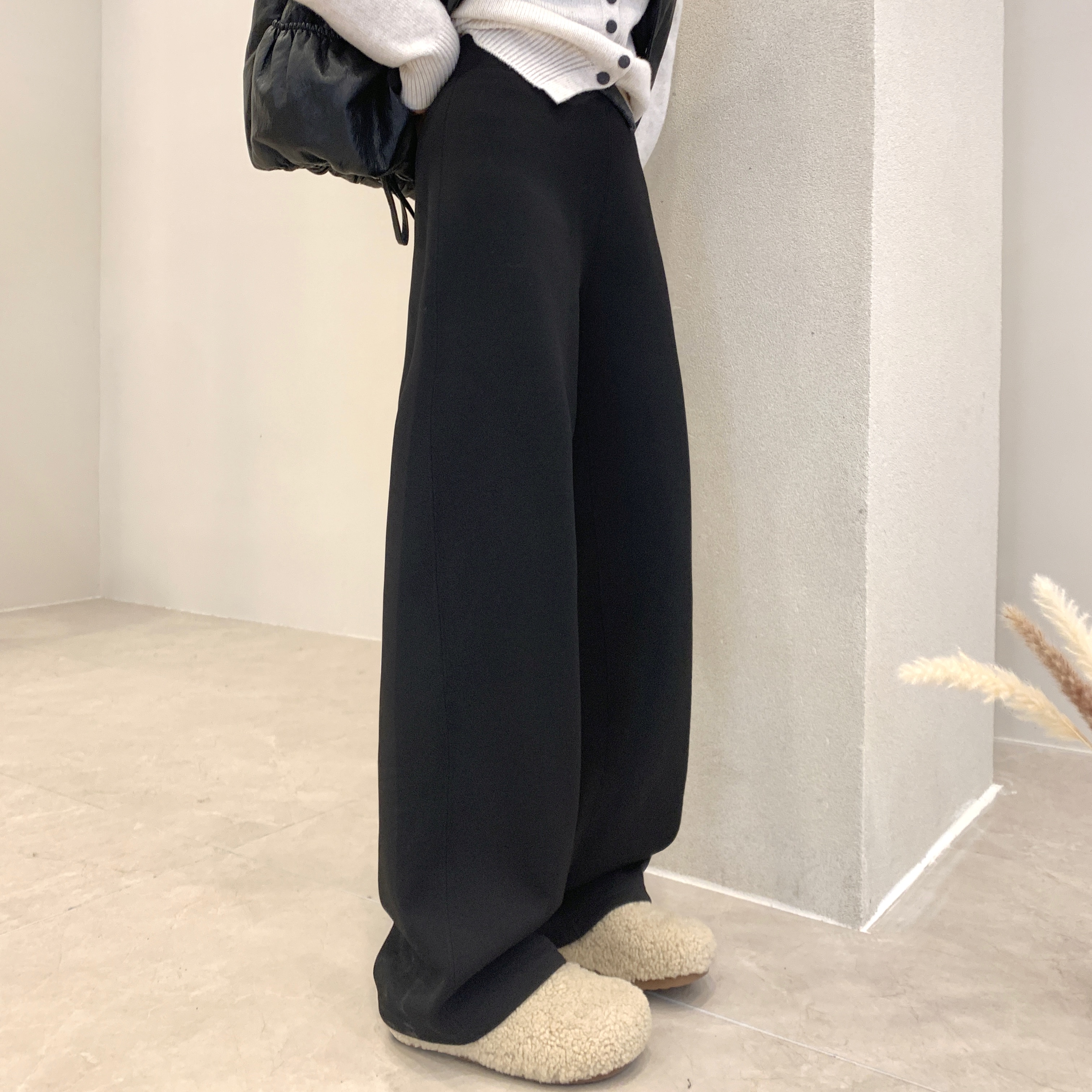 加绒加厚休闲裤2025秋冬新款