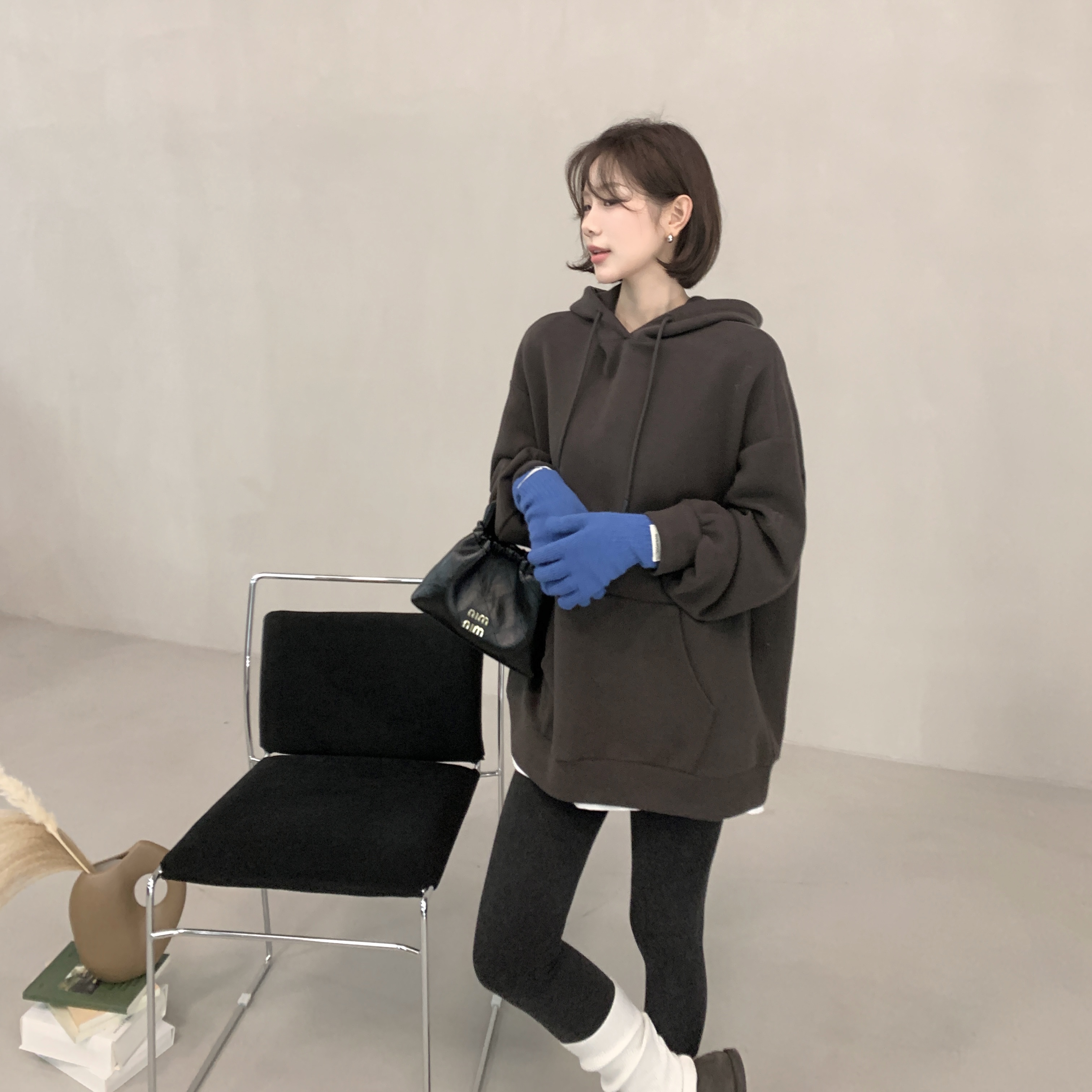 2025秋冬新款厚款大口袋连帽卫衣