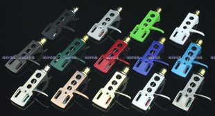 全新标准唱盘唱机通用配无氧铜镀金端子线高档金属漆精制铝唱头架