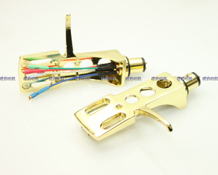 全新唱盘唱机通用配无氧铜镀金端子线高档精制电镀抛光铝唱头架