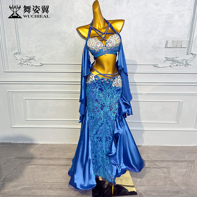 舞姿翼东方舞肚皮舞服装演出服装表演服连衣裙女装亮片表演出服