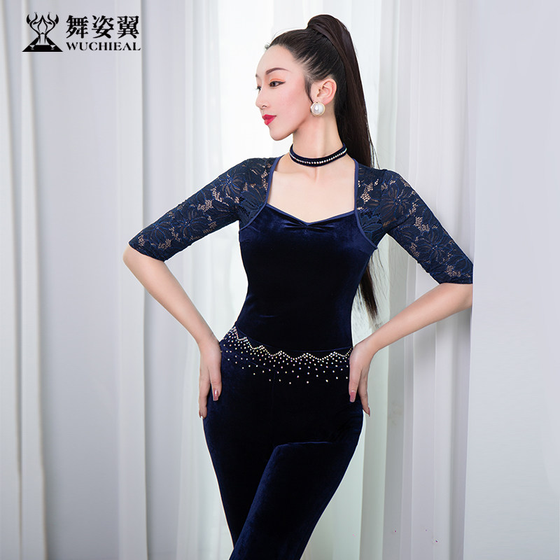 舞姿翼修身形体衣礼仪服女2022春夏装新款训练练功服丝绒套装,运动/瑜伽/健身/球迷用品,现代舞服装,淘宝优惠券,粉丝福利购,淘宝优惠卷