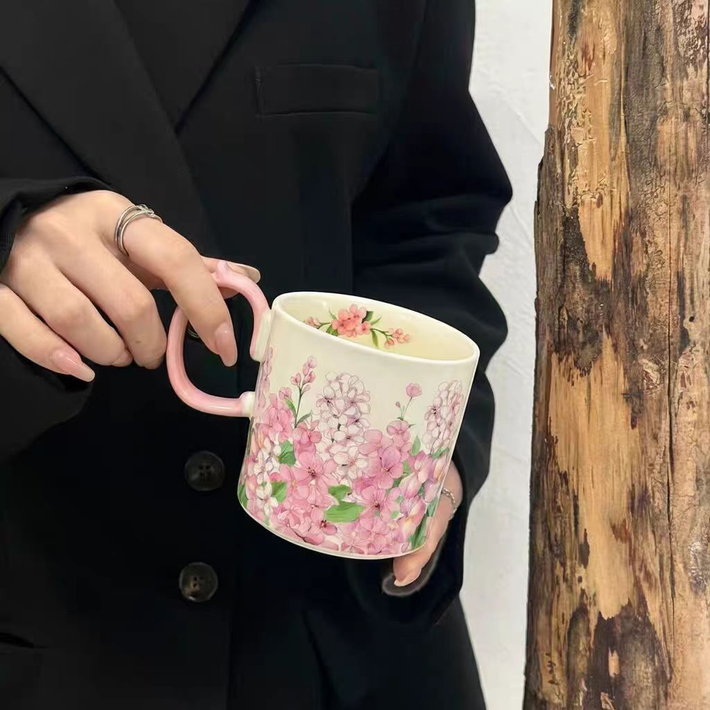 送闺蜜生日礼物高颜值咖啡杯子女生高档精致水杯陶瓷马克杯伴手礼