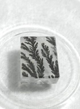 禧芙蓉XFORO冰透体软锰矿小树胶花无事牌 方牌手工DIY串珠配件