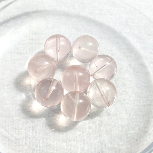 禧芙蓉XFORO莫粉冰橘粉晶15mm-16mm单珠DIY手工项链手链串珠配件