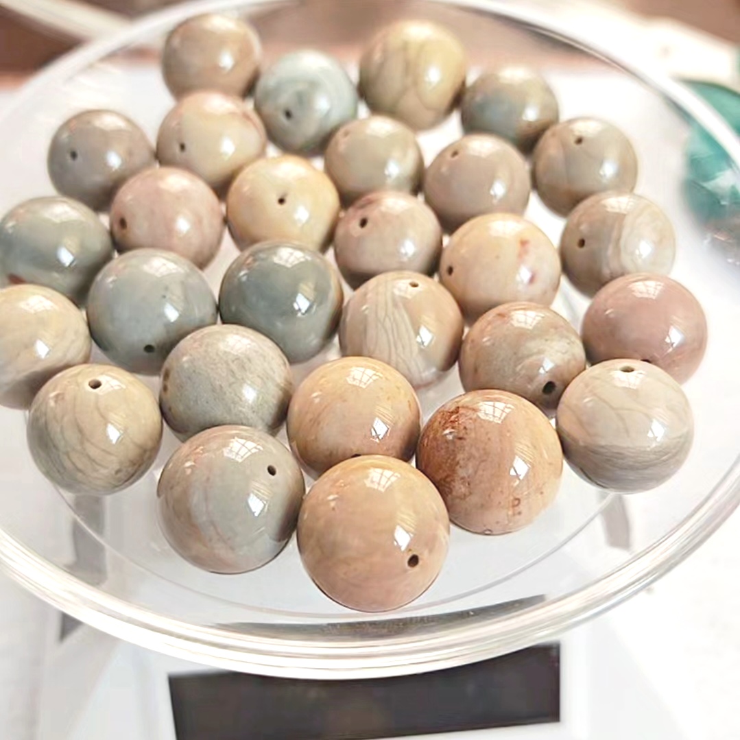 天然戈壁阿拉善玛瑙15mm-16mm圆珠单珠散珠串珠配件