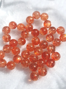 天然老矿金沙太阳石日光石6mm圆珠单珠跑环隔片配件