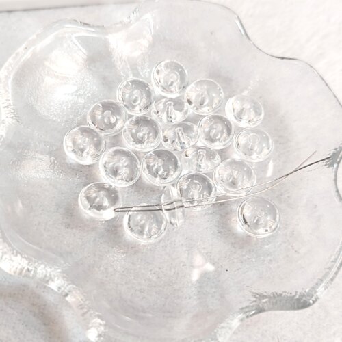 禧芙蓉XFORO净体白水晶飞碟珠扁珠隔片算盘珠手工串珠DIY配件