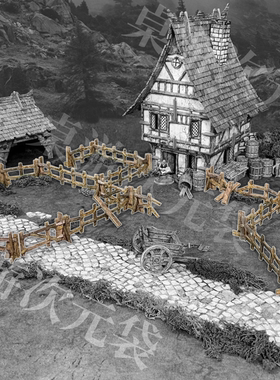 桌游配件 模块地形 BattleSystems Wooden Fencing 跑团战棋