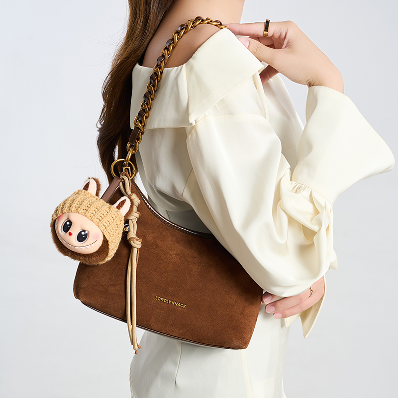 真皮腋下包女百搭链条单肩斜挎包