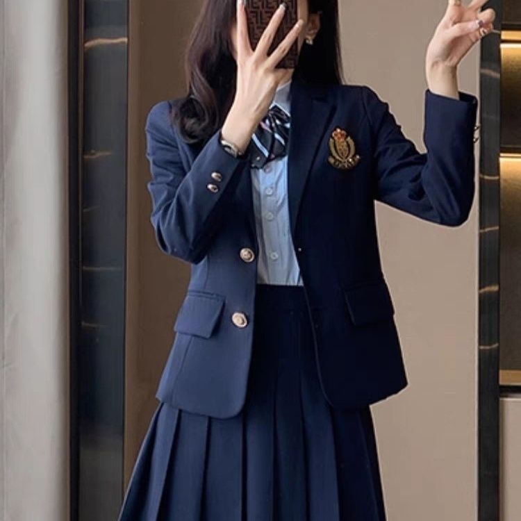 新款JK制服西装正版校供制服外套春秋学院风上衣高级时尚送徽章