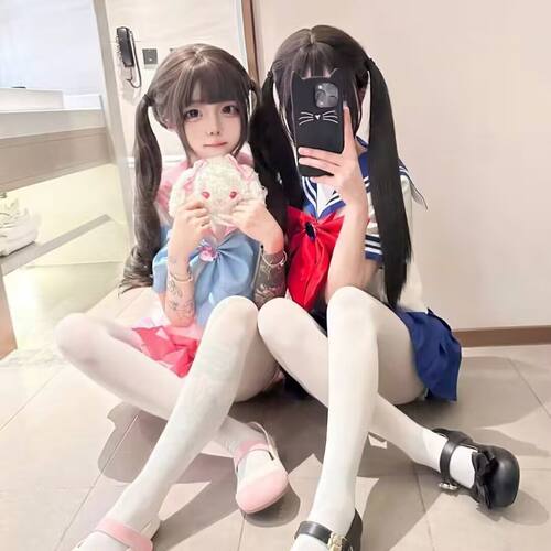 大蝴蝶结.美少女战士BL复刻水手服粉蓝双色jk清新制服套装