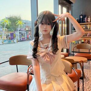 筱丸子JK制服正版原创日系水手服制服可爱甜美短袖套装校供学院