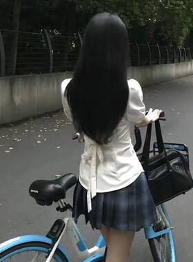 三件套雾池高校收腰衬衫套装jk制服格裙女辣妹纯欲显瘦校供感秋季