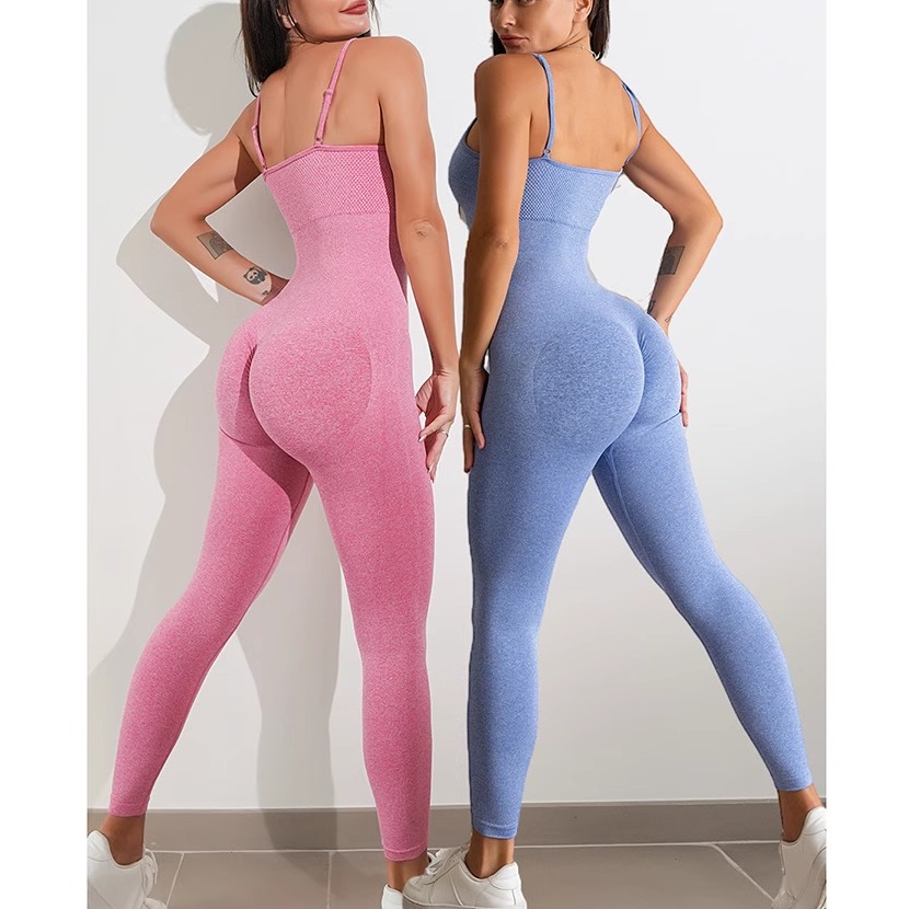 美背一体式连体衣无缝连体健身服