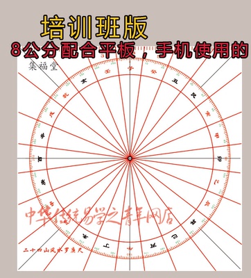 8厘米手机户型立极规 49孔圆罗盘尺13厘米 九运玄空风水