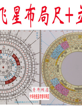 风水罗盘玄空飞星透明立极尺