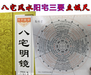 八宅明镜阳宅三要八宅派风水直断立极尺6寸 集福堂透明罗盘尺