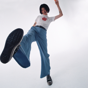 牛仔裤 显瘦BF薄款 宽松女夏 drink复古chic阔腿裤 休闲饮料chill