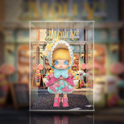 【移不动】Molly 可动人偶 糖匠 亚力克高透潮玩展示盒