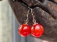 天然保真玛瑙耳坠女气质简约韩版 时尚 红色耳饰甜美复古冲销量