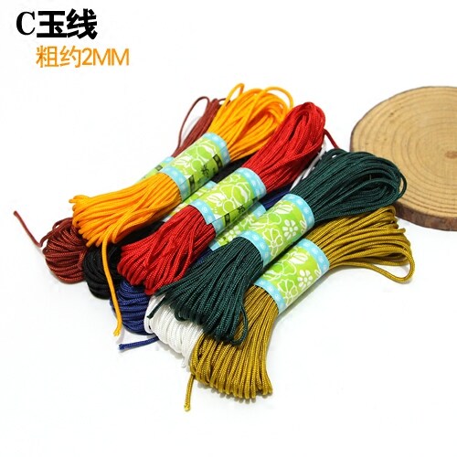 THICK 2MM ROPE DIY HAND-WOVEN WIRE JADE WIRE BRACELET LINE GOLD STEEL KNOT NECKLACE ROPE PENDANT JOMON PLAY RED ROPE