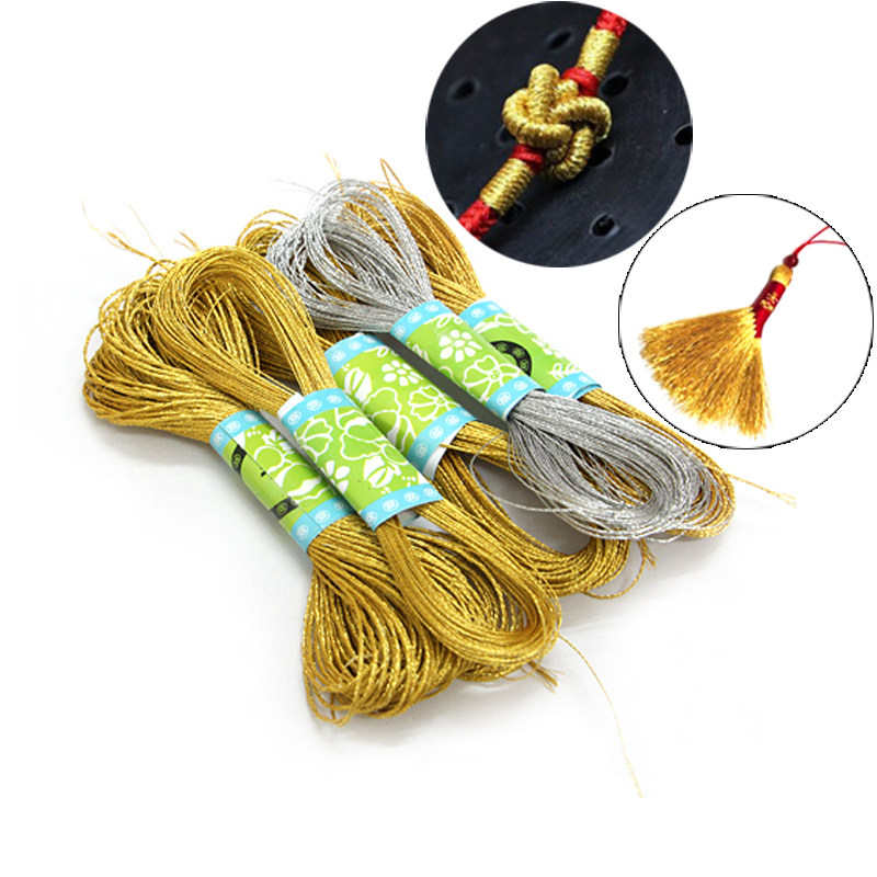 SMALL TIE GOLD AND SILVER STRANDS DIY HANDMADE ACCESSORIES MATERIAL BRACELET CHINESE KNOT WIRE BRAIDED ROPE COIL WINDING GOLD WIRE THREAD