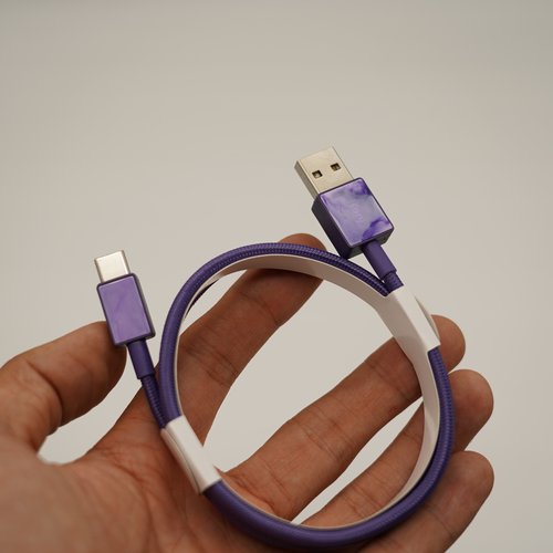 USB双面可插5A快充 Type-c接口尼龙快充数据线USB-A对USB-C 1米充电线手机平板