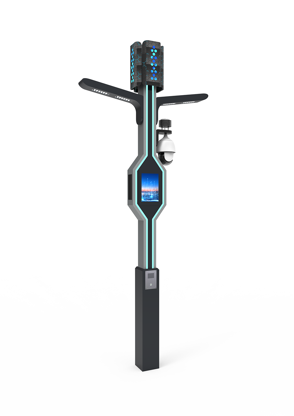 智慧路灯杆5g城市智慧园区解决方案道路定制多功能智能灯杆可调光