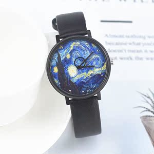 珂紫梵高的星空手表新概念创意个性防水文艺原宿风正品学生手表