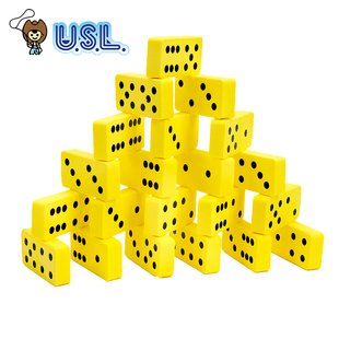 台湾游思乐USL EVA骨牌接龙28粒 数字多米诺幼儿童早教益智玩具2+