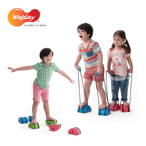 台湾weplay 踩踏石踩高跷3组幼儿园触觉平衡感统器材儿童运动玩具
