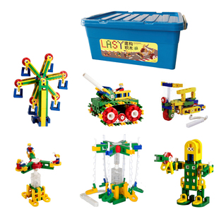台湾LASY建构积木动力系列空间建设逻辑建立幼儿早教儿童益智玩具