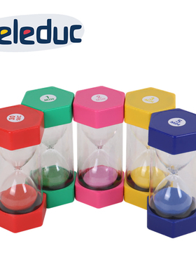 贝乐多beleduc 沙漏5个 幼儿启蒙早教儿童玩具时间认识游戏24505