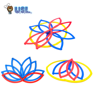 台湾游思乐USL 小组逻辑圈 几何集合等分概念幼儿童数学教具玩具