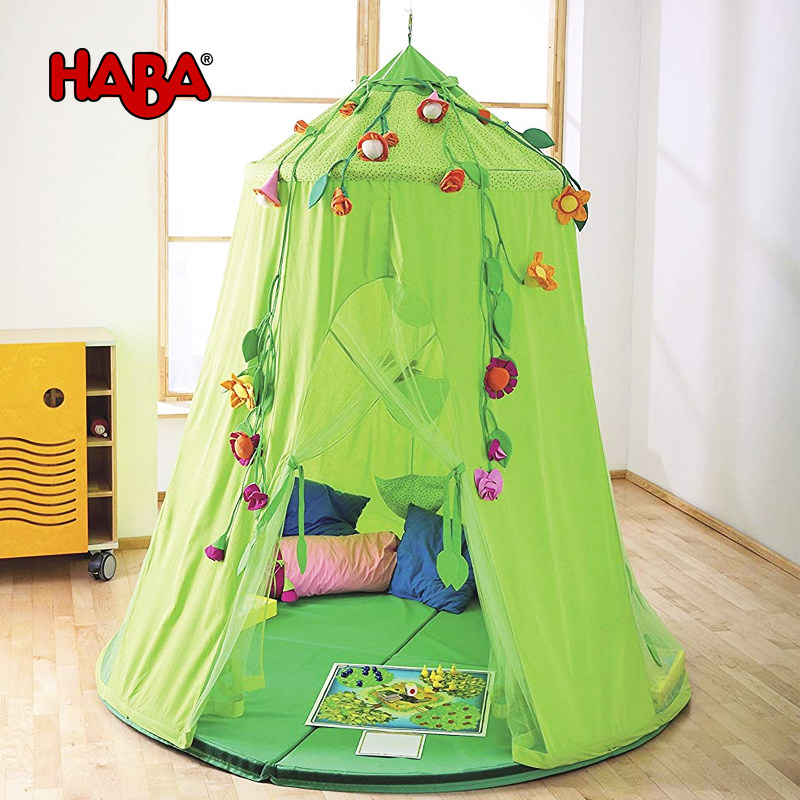德国HABA 鲜花城堡 帐篷游戏屋 儿童过家家玩具幼儿舞台表演道具