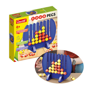 启迪Quercetti 蘑菇钉四子棋桌面游戏规则训练五子棋儿童益智玩具